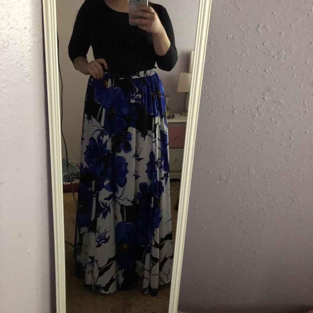 floral maxi skirt